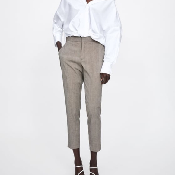 Zara Pants - Zara Checkered Cigarette Pants Size 10 Zara Pants - Zara Checkered Cigarette Pants Size 10